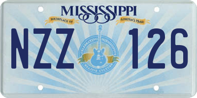 MS license plate NZZ126