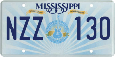 MS license plate NZZ130