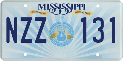 MS license plate NZZ131