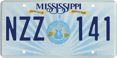 MS license plate NZZ141