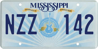 MS license plate NZZ142