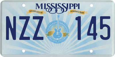 MS license plate NZZ145
