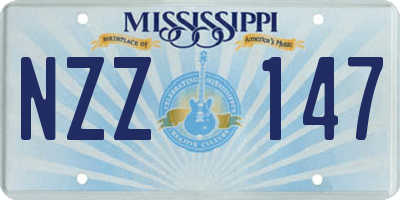 MS license plate NZZ147
