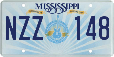 MS license plate NZZ148