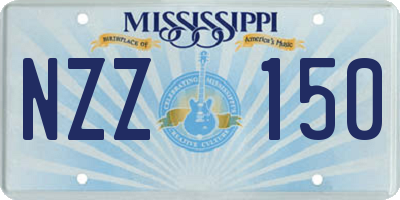 MS license plate NZZ150