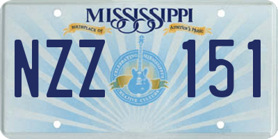 MS license plate NZZ151