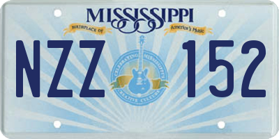 MS license plate NZZ152