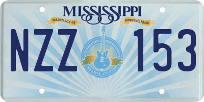 MS license plate NZZ153
