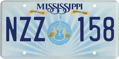 MS license plate NZZ158