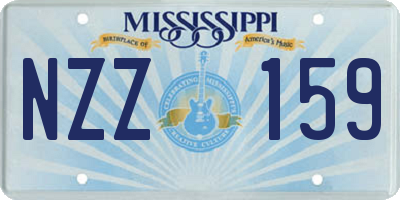 MS license plate NZZ159