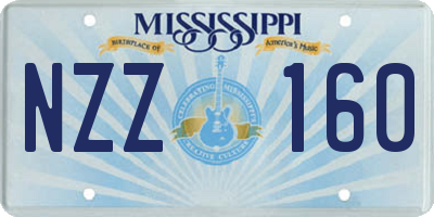 MS license plate NZZ160