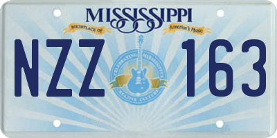 MS license plate NZZ163