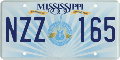 MS license plate NZZ165