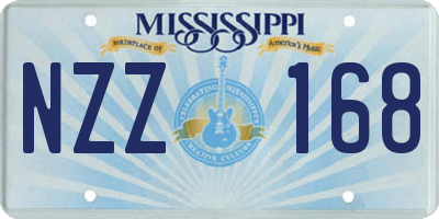 MS license plate NZZ168