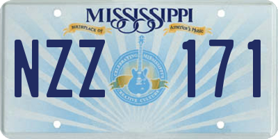 MS license plate NZZ171