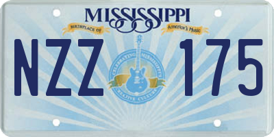 MS license plate NZZ175