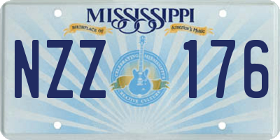 MS license plate NZZ176