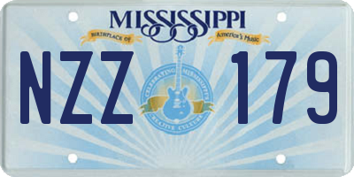 MS license plate NZZ179