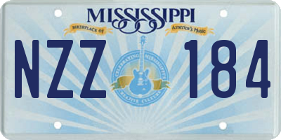 MS license plate NZZ184