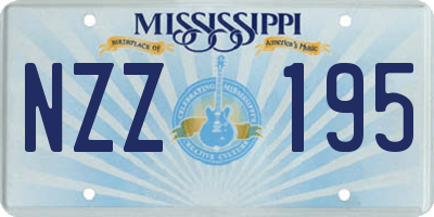 MS license plate NZZ195