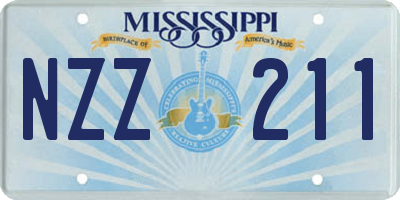 MS license plate NZZ211
