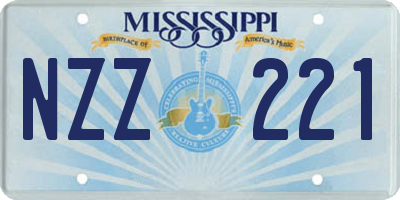 MS license plate NZZ221
