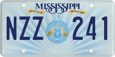 MS license plate NZZ241