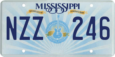 MS license plate NZZ246