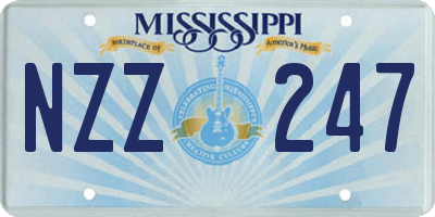 MS license plate NZZ247