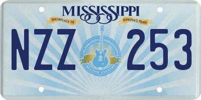 MS license plate NZZ253