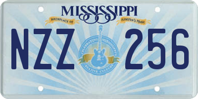 MS license plate NZZ256