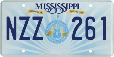 MS license plate NZZ261