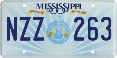 MS license plate NZZ263