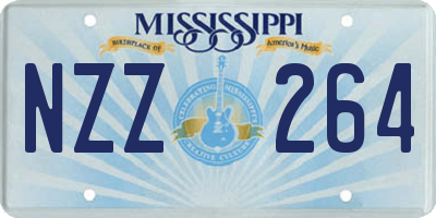 MS license plate NZZ264