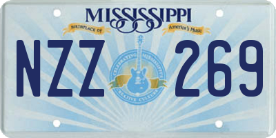 MS license plate NZZ269