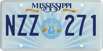 MS license plate NZZ271