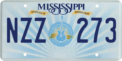 MS license plate NZZ273