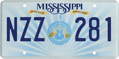 MS license plate NZZ281