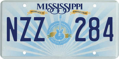 MS license plate NZZ284