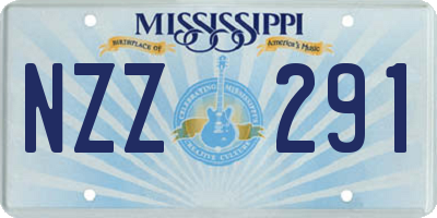MS license plate NZZ291