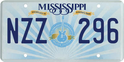 MS license plate NZZ296