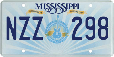 MS license plate NZZ298