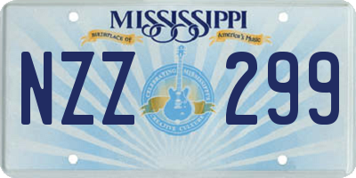 MS license plate NZZ299