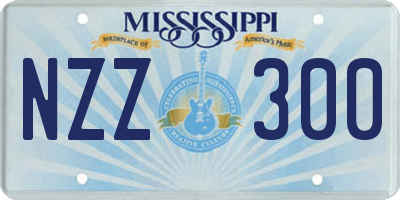 MS license plate NZZ300