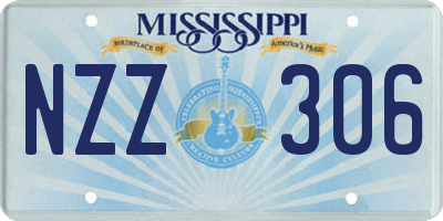 MS license plate NZZ306