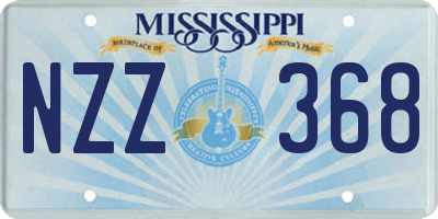 MS license plate NZZ368