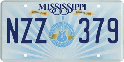 MS license plate NZZ379