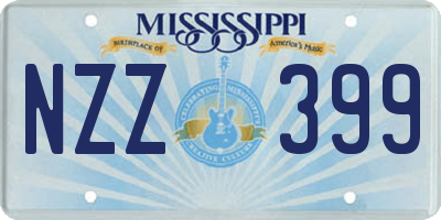 MS license plate NZZ399