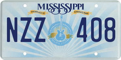 MS license plate NZZ408