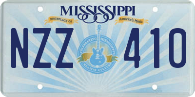 MS license plate NZZ410